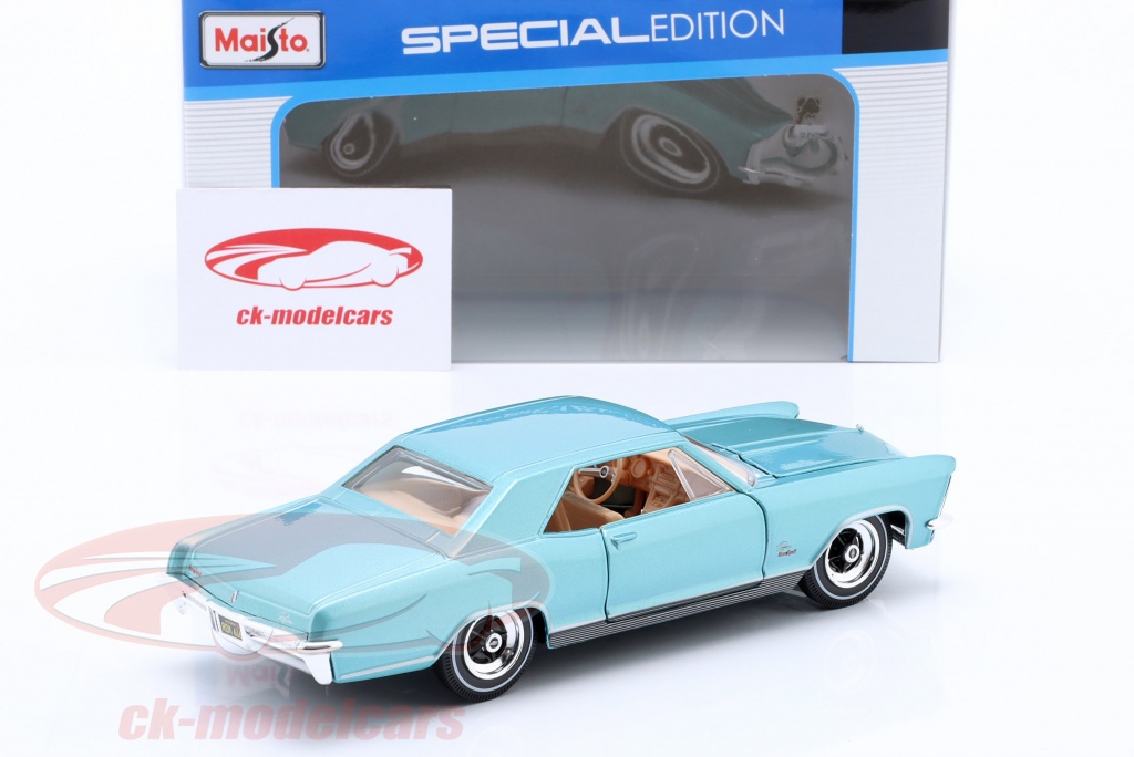 Maisto 1:24 Buick Riviera year 1965 blue 31214BL model car 31214BL 