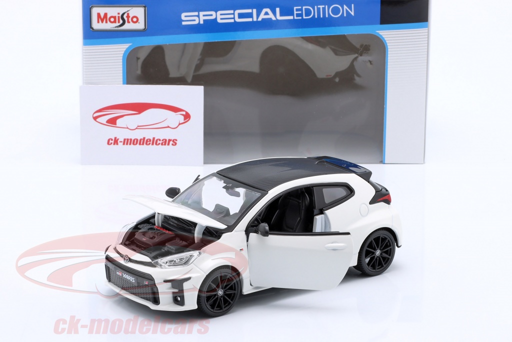 Modellino Auto Toyota GR Yaris 1/24 In Lega - Modello Da Collezione O Decorazione, Colore Bianco