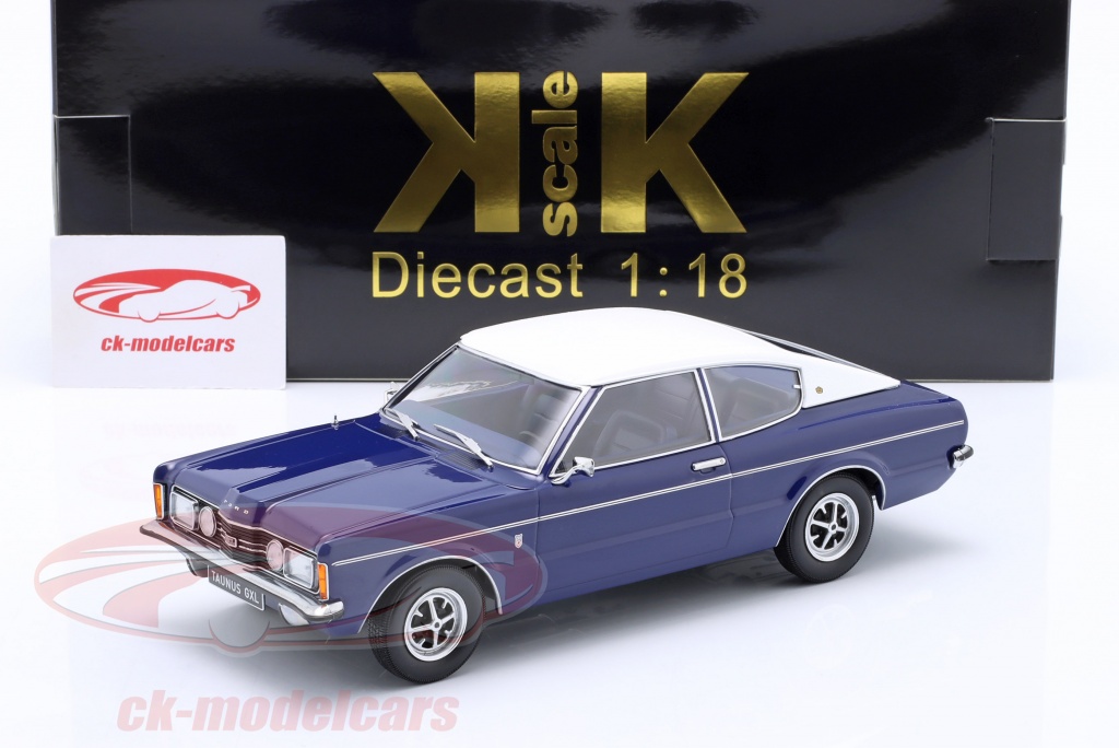 Ford Taunus GXL 1971 Vert 1/18 Par KK-Scale - Modèle Neuf, Toit Vinyle Noir