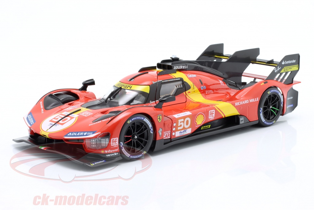 Bburago 1:18 Ferrari 499P #50 5th 24h LeMans 2023 Fuoco, Molina 