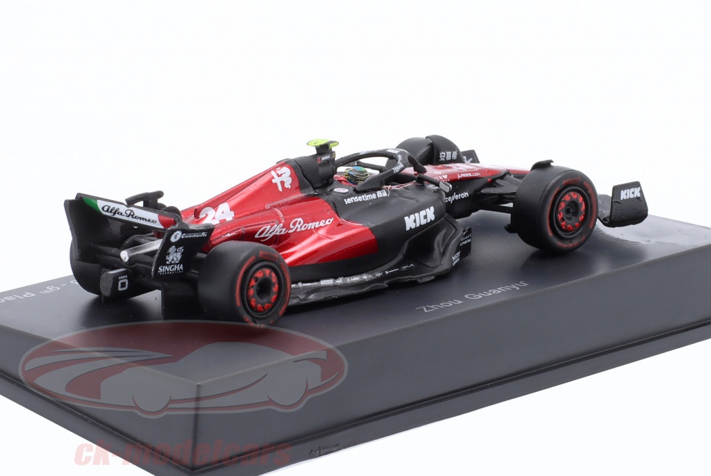 Modèle Réduit Mini GT 1/64 - Alfa Romeo F1 C43 #24 GP D'Australie 2023 - Pilote Guanyu Zhou