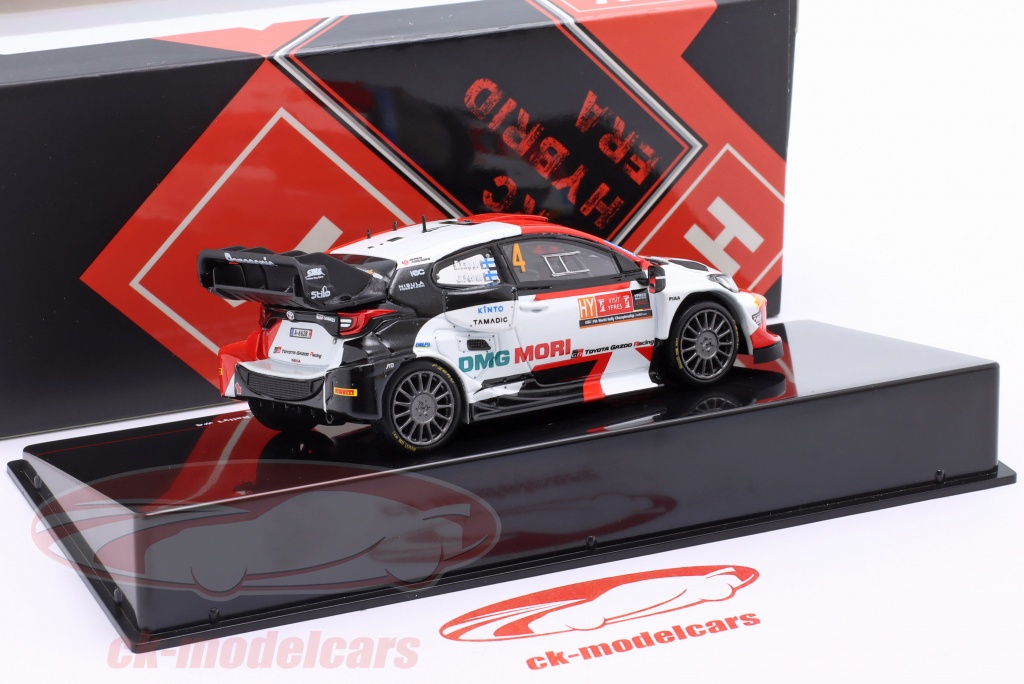 Toyota GR Yaris Rally1 Hybrid n° 4 3ème WRC Rallye d'Ypres 2022 Gazoo Racing 1/43 Ixo RAM874