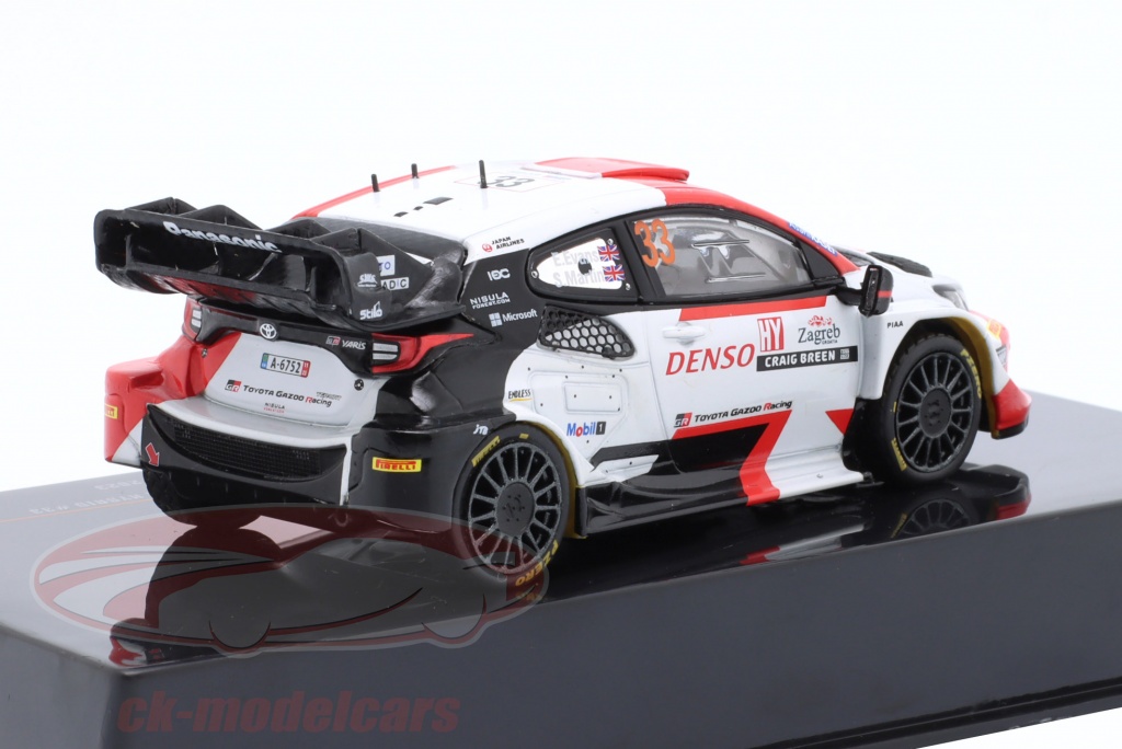 Ixo 1:18 Toyota Yaris Rally1 #33 - Evans/Martin, Rallye Suède 2024 - Neuve