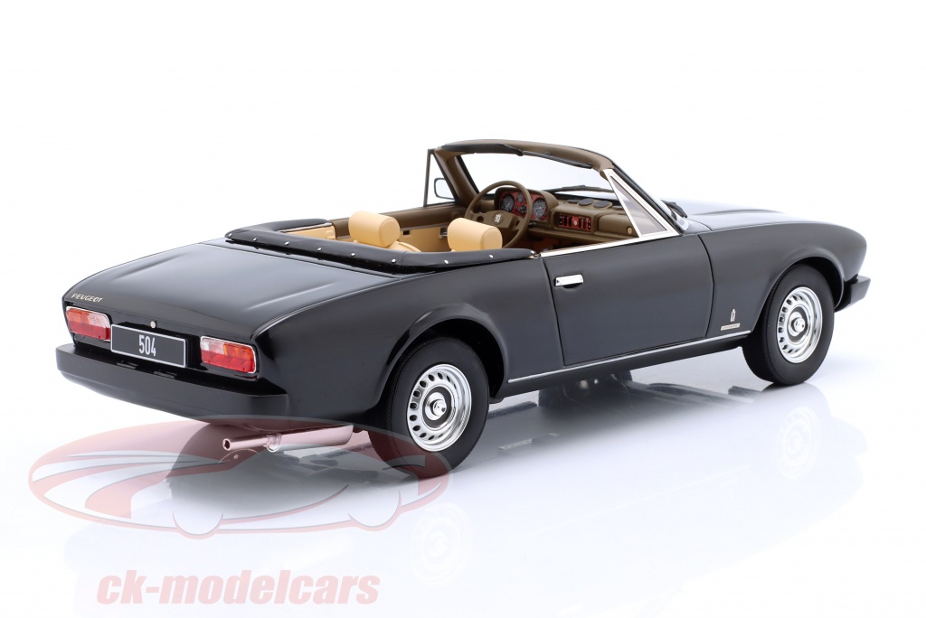 Miniature Peugeot 504 Cabriolet 1983 Noire - Cult-Scale Models 1/18, Neuve