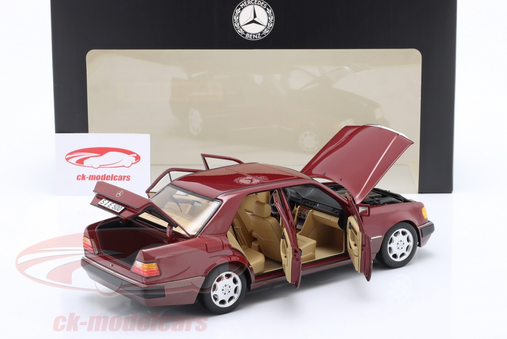 Norev 1:18 Mercedes-Benz 500 E (W124) almandine red B66040699 model car ...