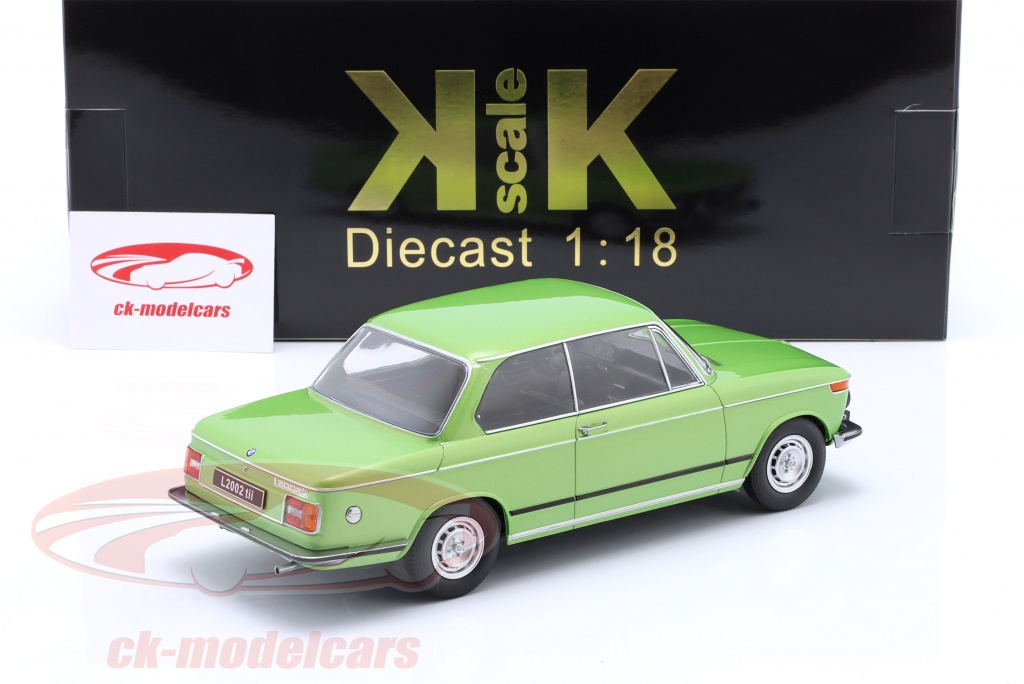 Modellino BMW 2002 Tii 2. Serie 1974 Verde Metallizzato - KK-Scale 1:18 - KKDC181141