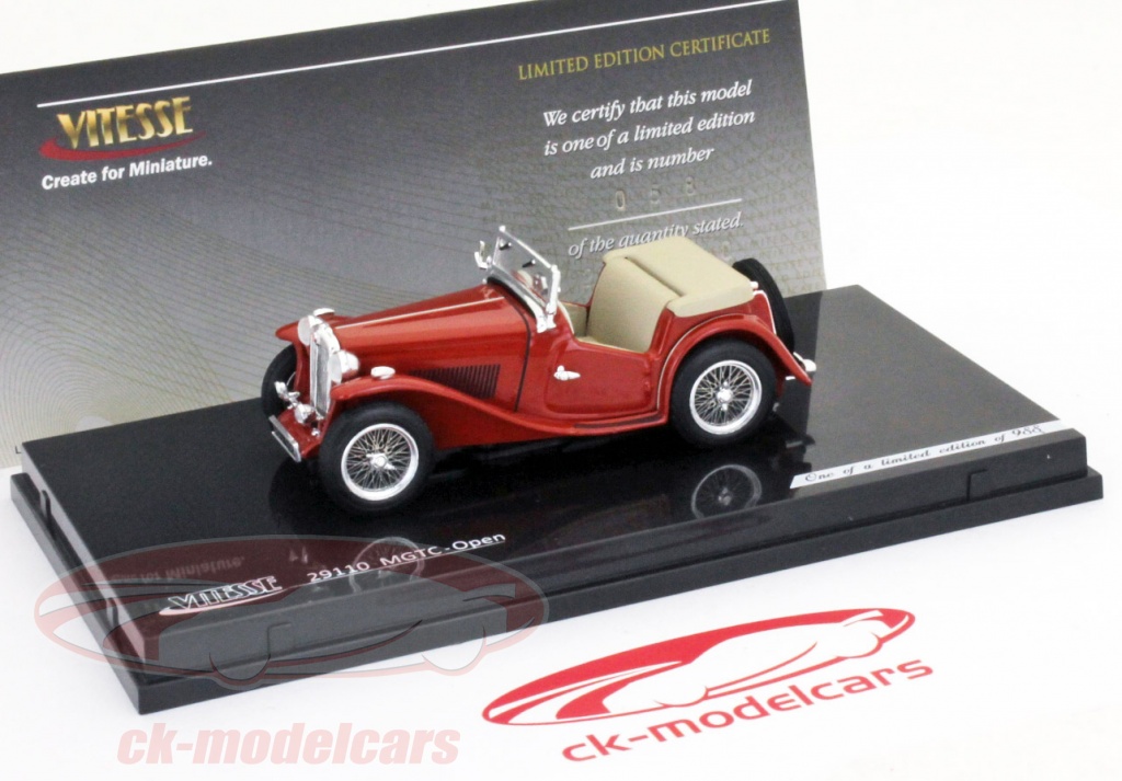 Vitesse 1/43 MG TC Closed Convertible - Bleu Clipper - Réf 29151 - Miniature Diecast