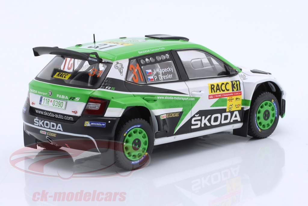Fabia R5 Model Ixo 1:24 Skoda Fabia R5 #31 rally Catalonia 2018 Kopecky, Dresler ...