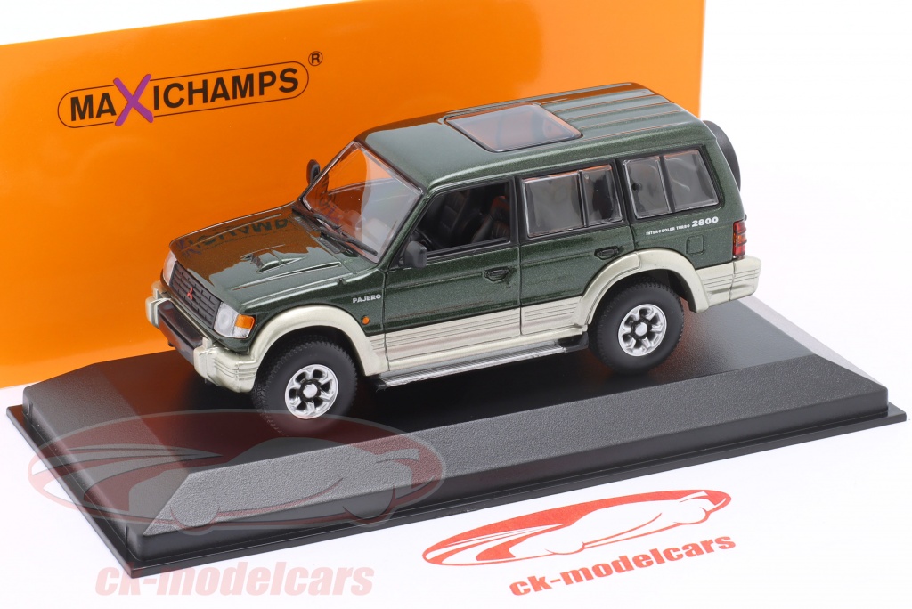 Maxichamps Mitsubishi Pajero LWB, metallic-grün 1991, 1:43 | Model Car Maxichamps Mitsubishi Pajero LWB, metallic-grün 1991, 1:43 | Model Car