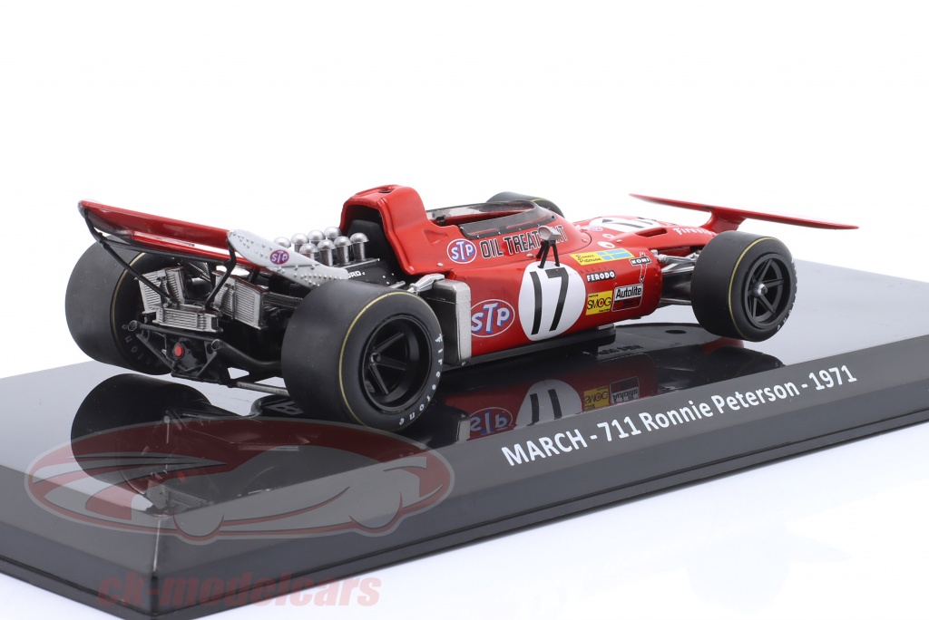 IXO Formula 1 Car Model - March 711 Ronnie Peterson 1971, 1/24 Scale Die-Cast Metal Model (OR059)