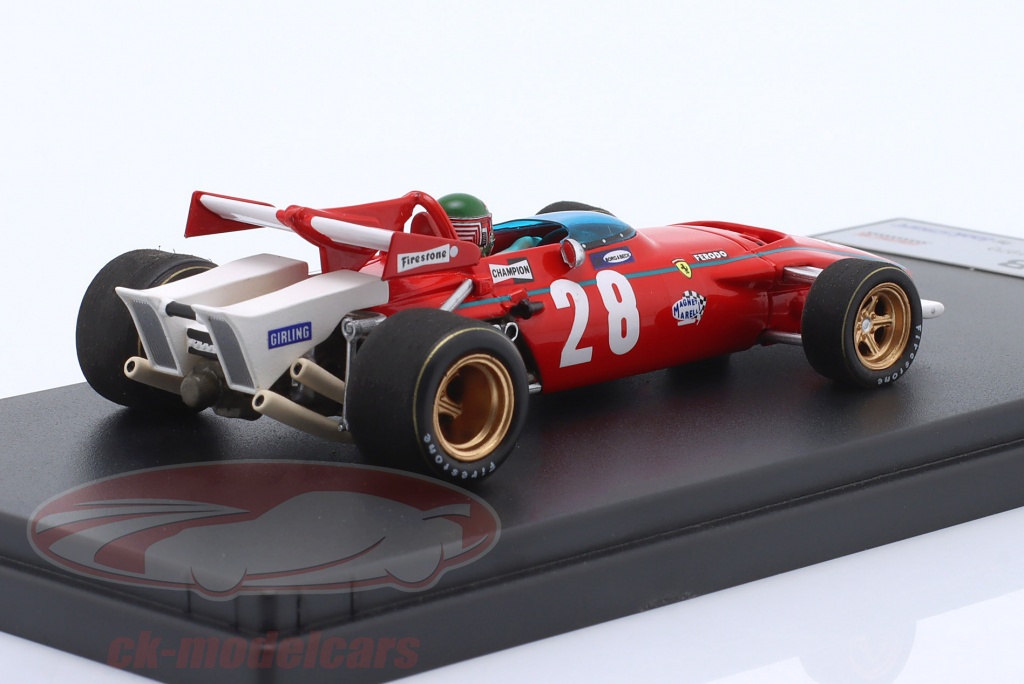Brumm 1:43 Ignazio Giunti Ferrari 312B #28 4to Bélgica GP fórmula 1 1970 R444B modelo coche