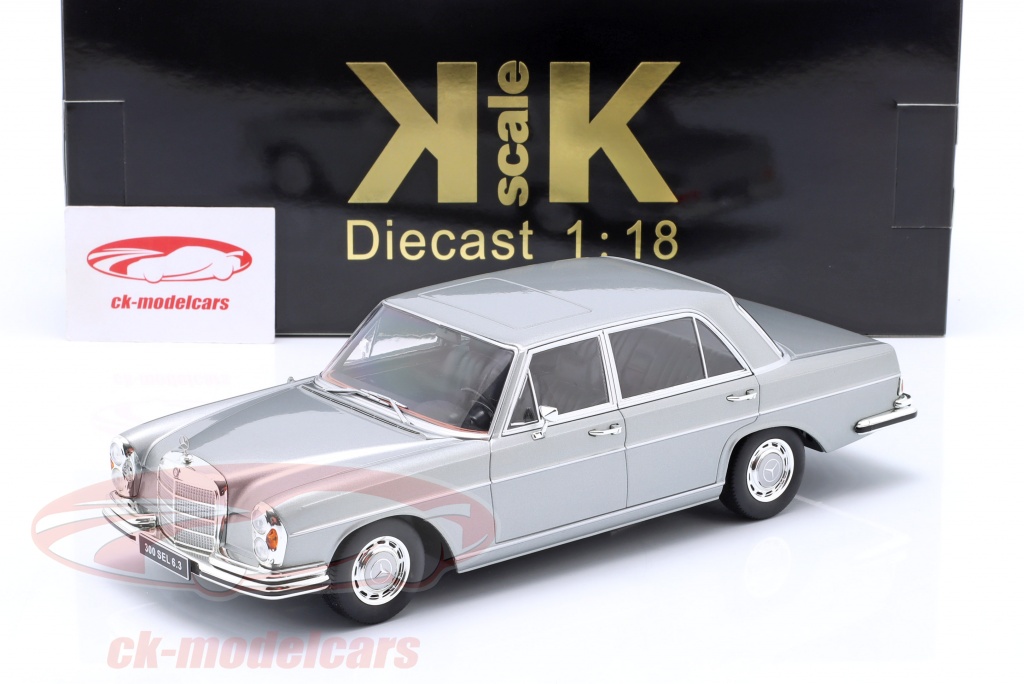 KK SCALE 1/18 Mercedes 300 SEL 6.3 W109 – Bleu Métallisé – Modèle Neuf – Collection