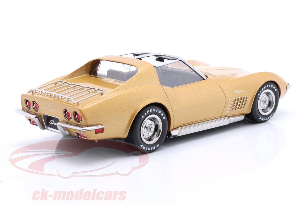 KK-Scale 1:18 Chevrolet Corvette C3 Année De Construction 1972 Or Metallique Kkdc181225