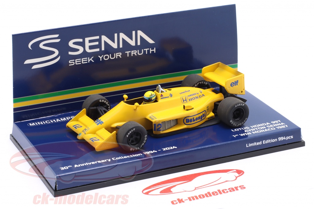 Décalcomanies (Stickers) Lotus 99T Monaco GP 1987 - Échelle 1:32/1:43/1:24/1:18 - Pour Maquettes F1 Senna