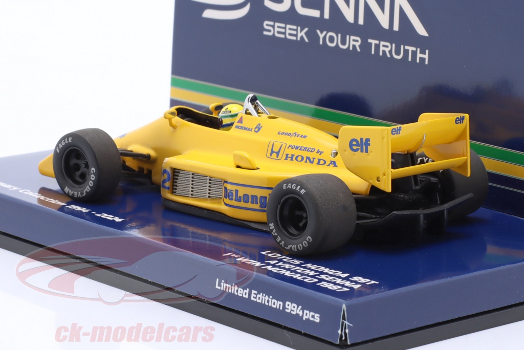 Minichamps Lotus Honda 99T #12 A. Senna winner Monaco 1987 DIRTY 1/18 540873892
