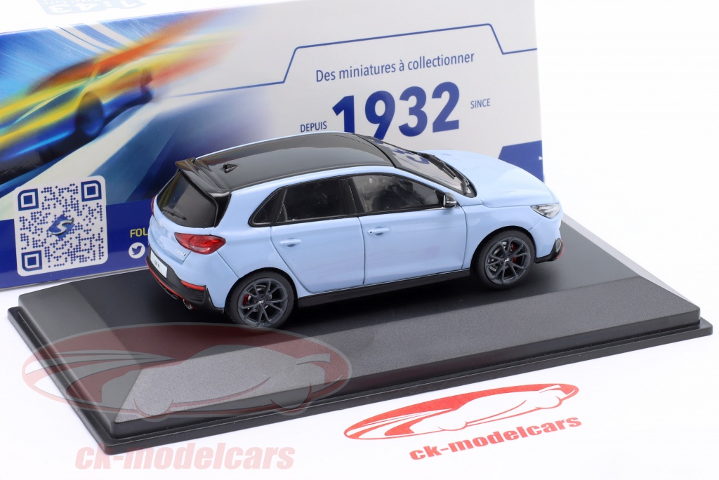 Voiture Miniature Solido 1:43 Hyundai I30 N Blue 2022 - Modèle De Collection