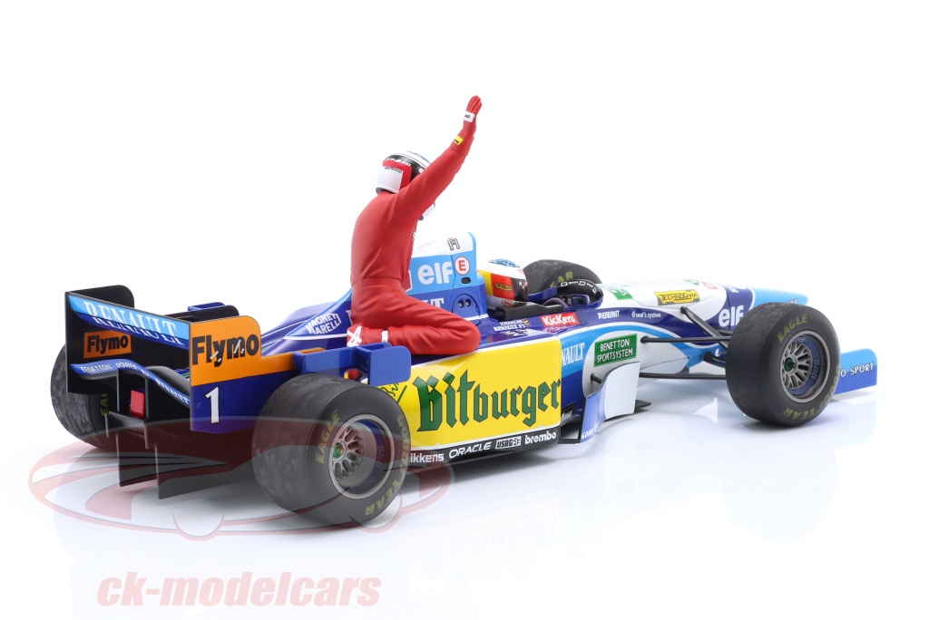 Benetton B195 Michael Schumacher Formel 1 Modell - Weltmeister 1995 Mit Vitrine