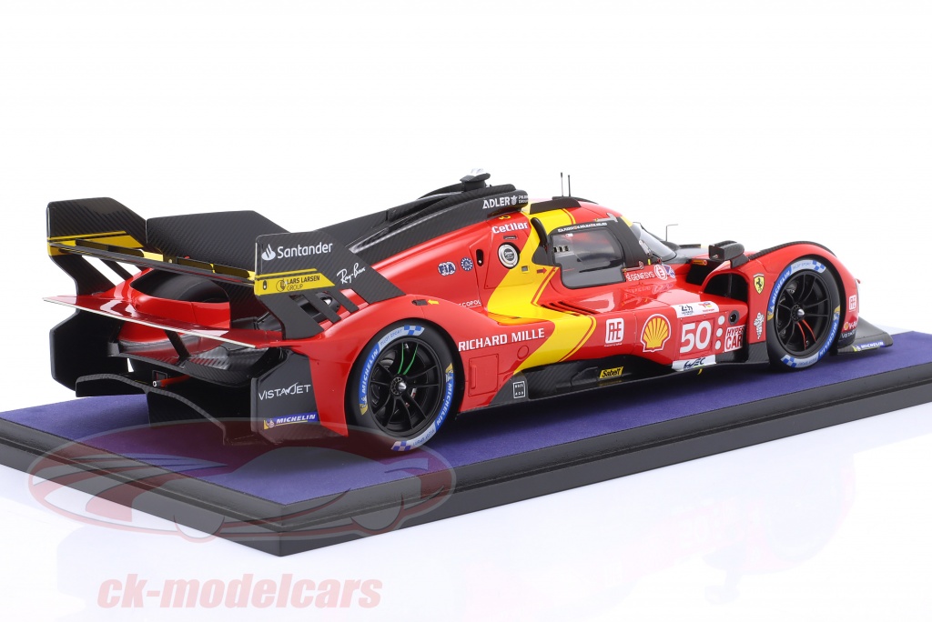 Voiture Miniature Ferrari 499P #51 Ferrari AF Corse 24h Le Mans Winner 2023 Pier Guidi Jcalado Giovinazzi Burago 118 Metallmodell P 27951