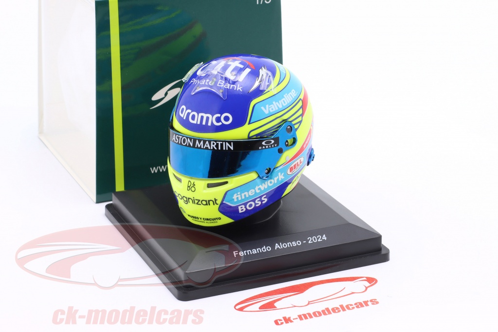 Casque F1 Spark 1:5 Fernando Alonso #14 Saison 2025 - Modélisme - Réf 5HF192