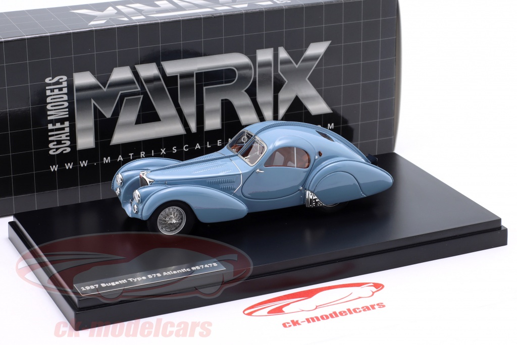Matrix 1:43 Bugatti T57S Atlantic Año de construcción 1937 gris azulado