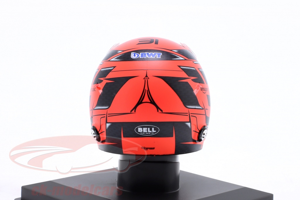 Casque Spark 1:5 Esteban Ocon - BWT Alpine F1 GP Belgique 2023 - Prévente, Résine