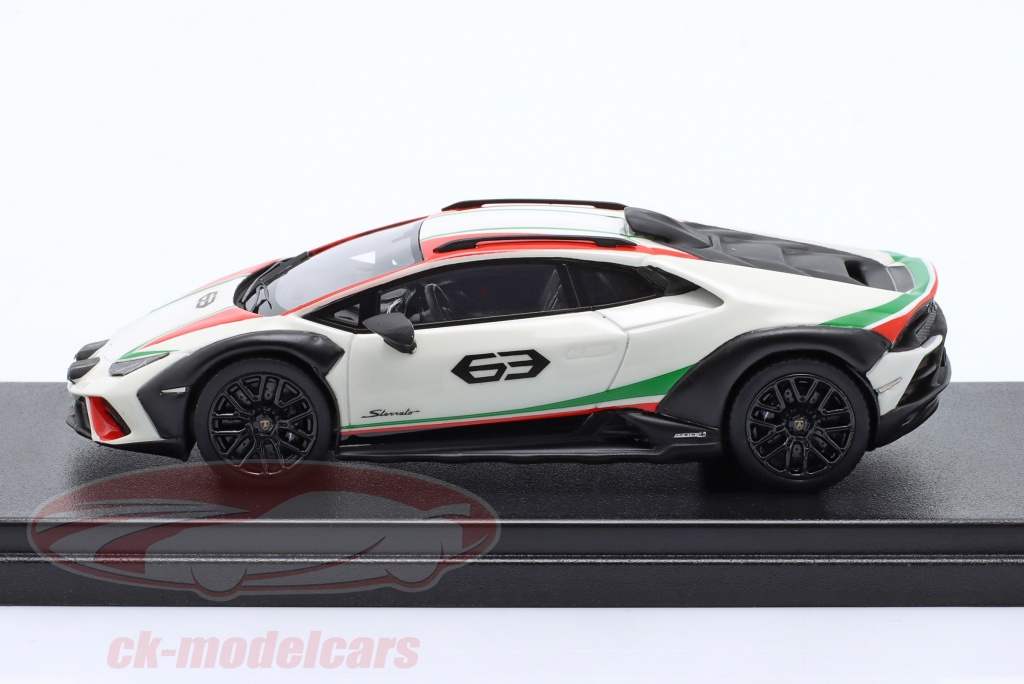 LOOKSMART Lamborghini Huracan Tecnica 1/43 – Blanc Asopo / Noir – Miniature De Collection