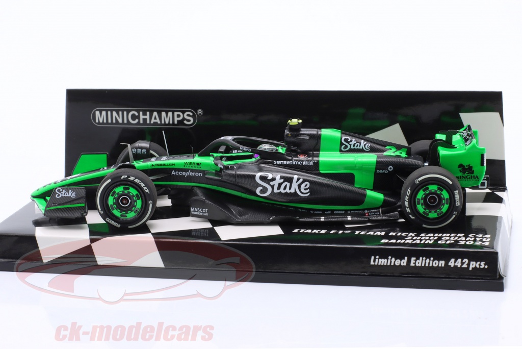 Solido Modelo 1:18 Kick Sauber F1 Team C44 Zhou Guanyu Bahrain GP 2024 Fórmula 1 Coche de Carreras