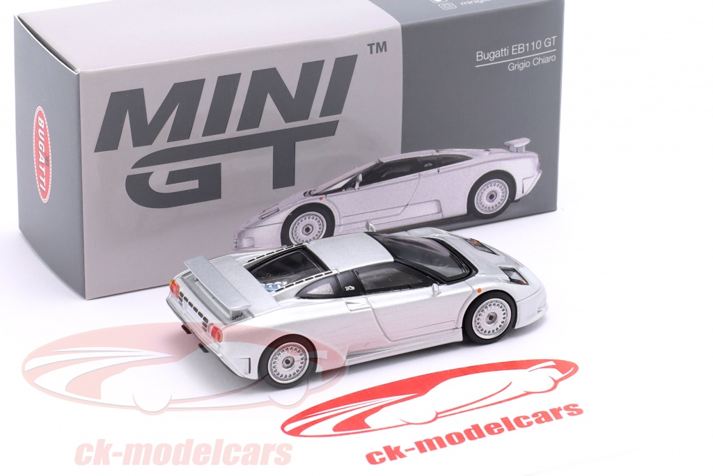 Mini-Gt Bugatti Eb110 Gt 1995 Silver - Modèle 1:64 - Collection Neuf