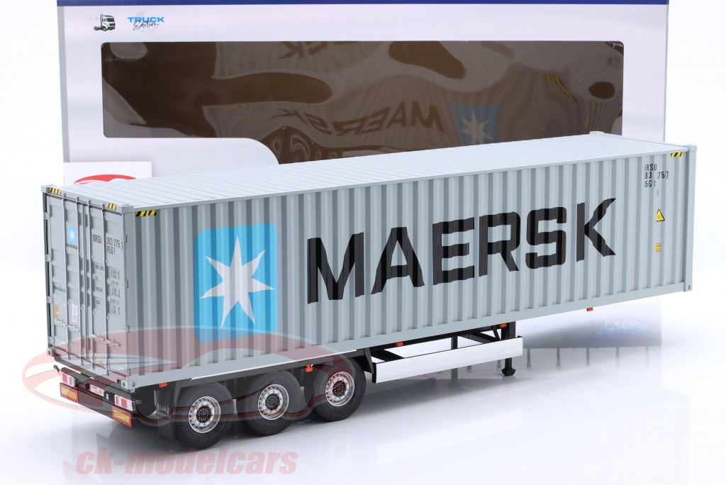 Camion semi remorque porte container et tracteur actros 1/24 solido - Collection