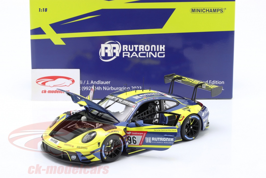 Porsche 911 Gt3 R de Lorenzi 24h Spa 2011 Minichamps 1 18 151118918 Miniature | Achetez sur