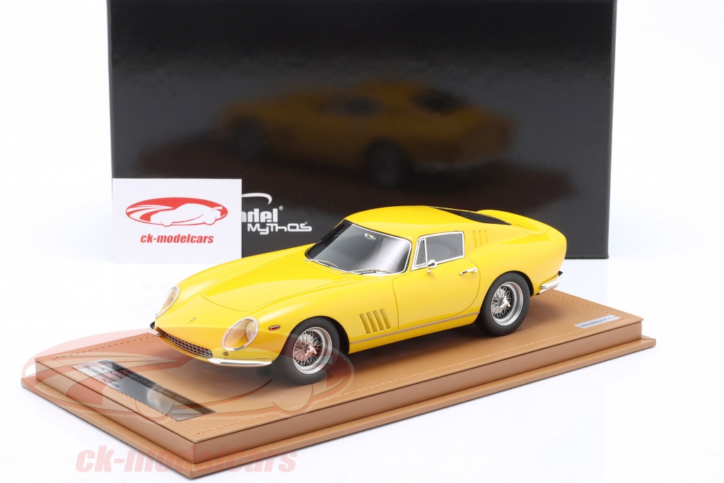 Modèle Réduit 1:18 Ferrari 275 GTB/C 1965 Jaune Par Tecnomodel – Collection, Voiture Miniature Détaillée