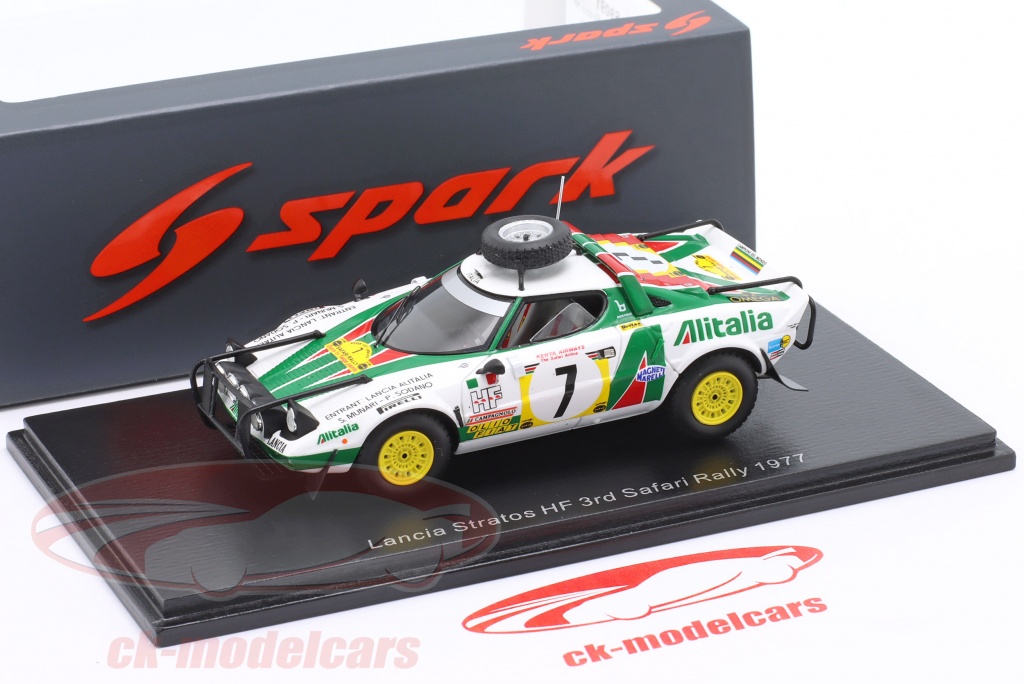 Spark S9091 Lancia Stratos HF N°7 - 3ème Rallye Safari 1977 - Munari - 1/43