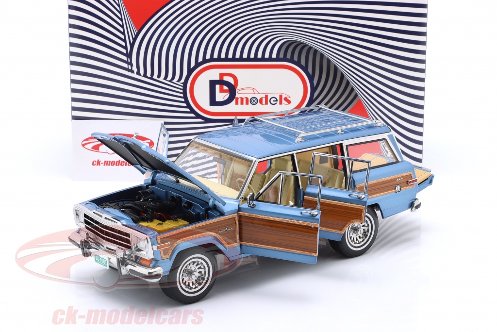 DD-Models 1:18 Jeep Grand Wagoneer 建設年 1989 水色 / 木の外観 