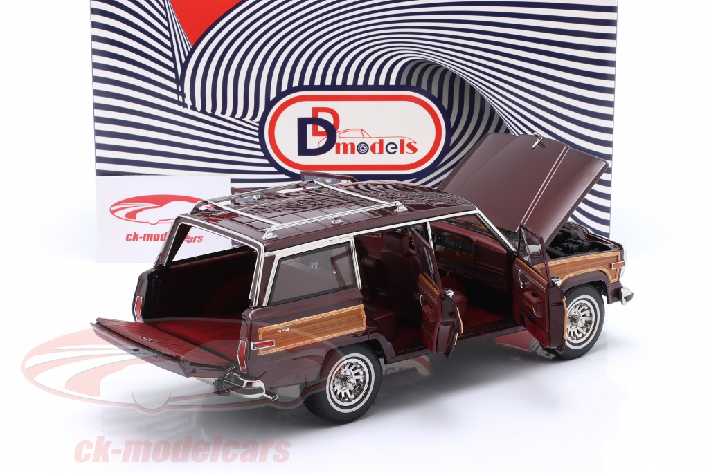 Jeep Grand Wagoneer ミニカー ホワイト⁄ウッド調 1989 KKスケール 1
