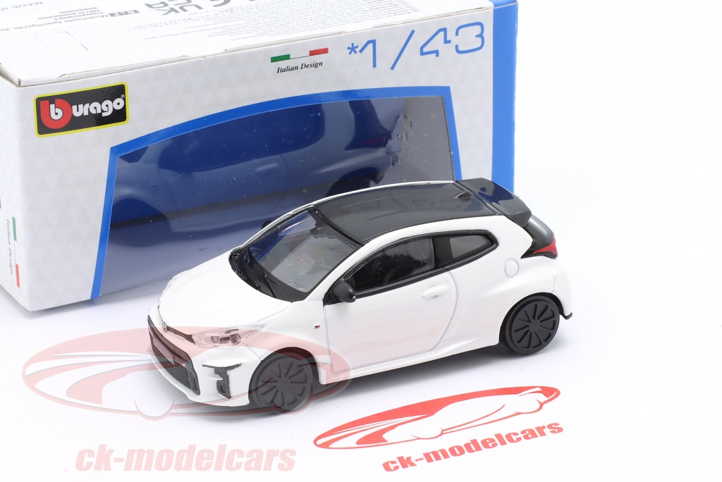 Bburago 1:43 Toyota GR Yaris Baujahr 2024 weiß 18-30470 Modellauto 18 ...