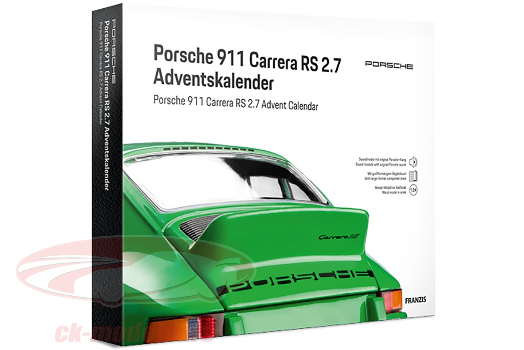 Porsche RS Advent calendar Porsche 911 Carrera RS 2.7 viper green 124