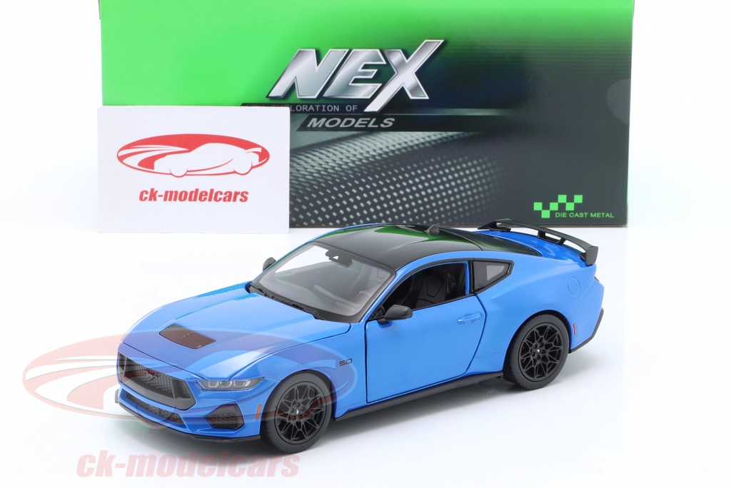 Welly 124 Ford Mustang GT year 024 blue metallic / black 24123 model