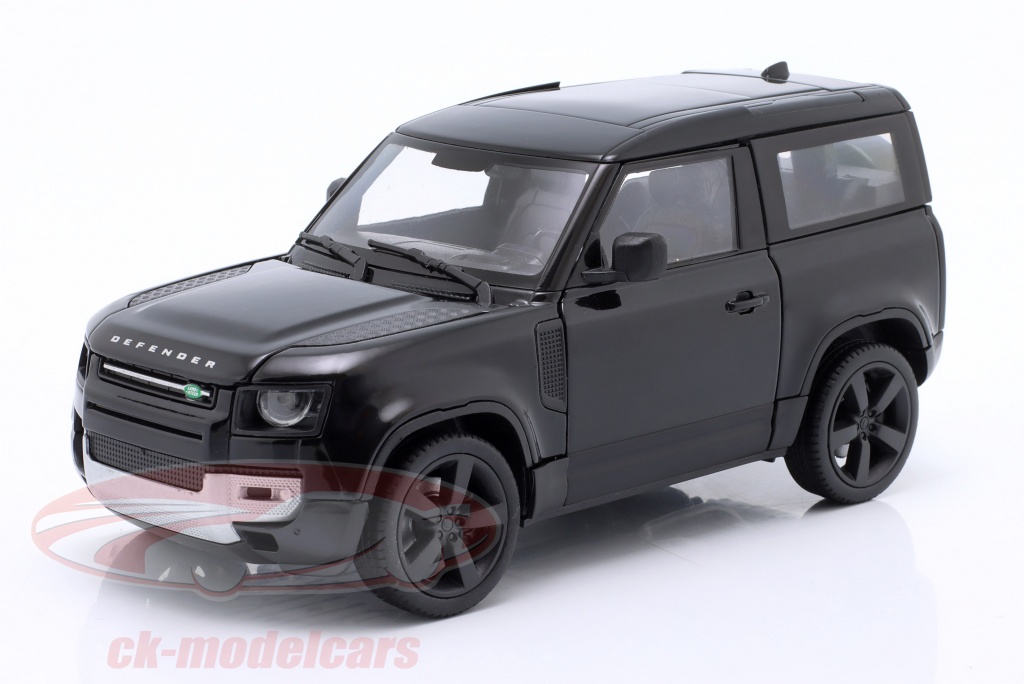 Land Rover Defender Car Model Welly 1:24 Land Rover Defender year 2020 black 24110 model car 24110 ...