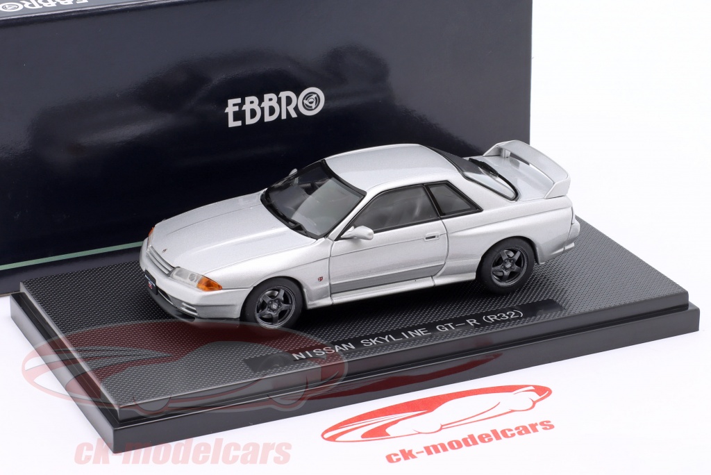 Ebbro 1:43 Nissan Skyline GT-R (R32) Anno di costruzione 1989 argento 43761 modello auto 43761 Ebbro 1:43 Nissan Skyline GT-R (R32) Anno di costruzione 1989 argento 43761 modello auto 43761