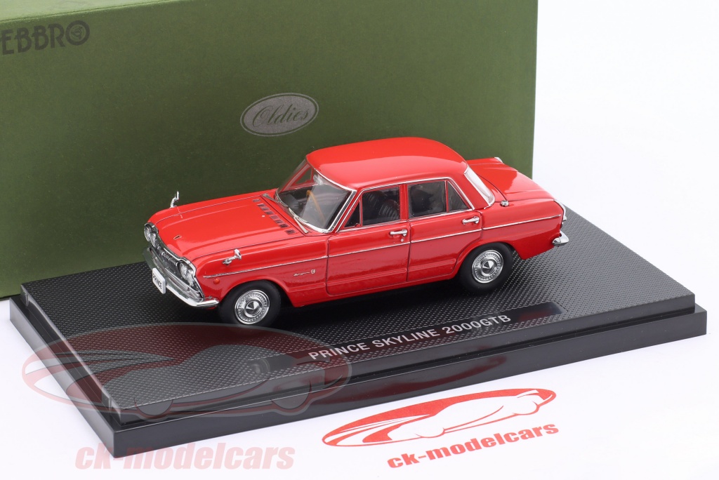 Voiture Miniature Ebbro Nissan Prince Skyline 2000 GTB Blanche 1965 - échelle 1:43 - Modèle 44236