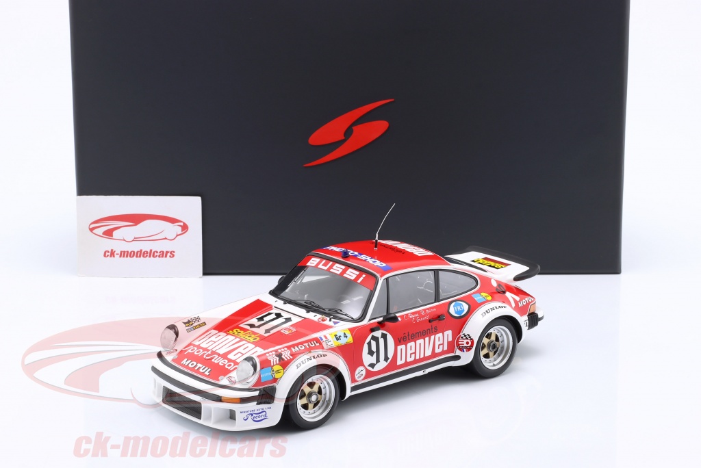 Miniature Spark 1/18 - Porsche 911 934 #91 - Le Mans 1980 - Bussi Salam - Coffret
