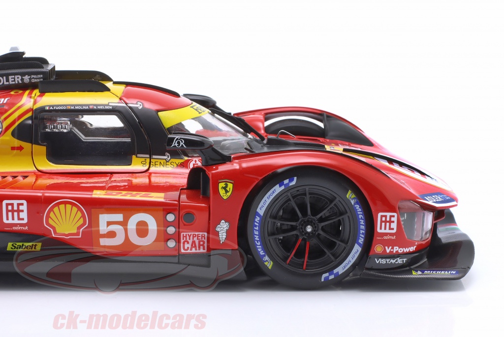 Modellauto Ferrari 499P #50 Sieger Le Mans 2024 Rot Fuoco Molina Nielsen 1:18 Bburago Bei , 73,50