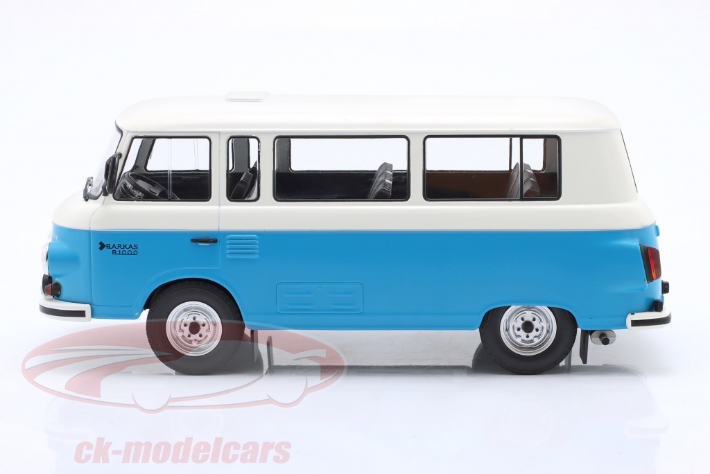 Miniature Barkas B 1000 1965 - Échelle 1:18 MCG - Bleu Et Blanc - Métal