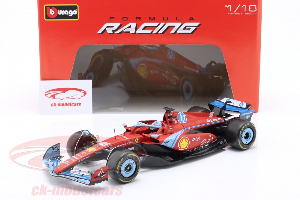 Charles Leclerc Ferrari SF24 n° 16 3ème GP Miami 2024 F1 1/18 Bburago 16815L-1