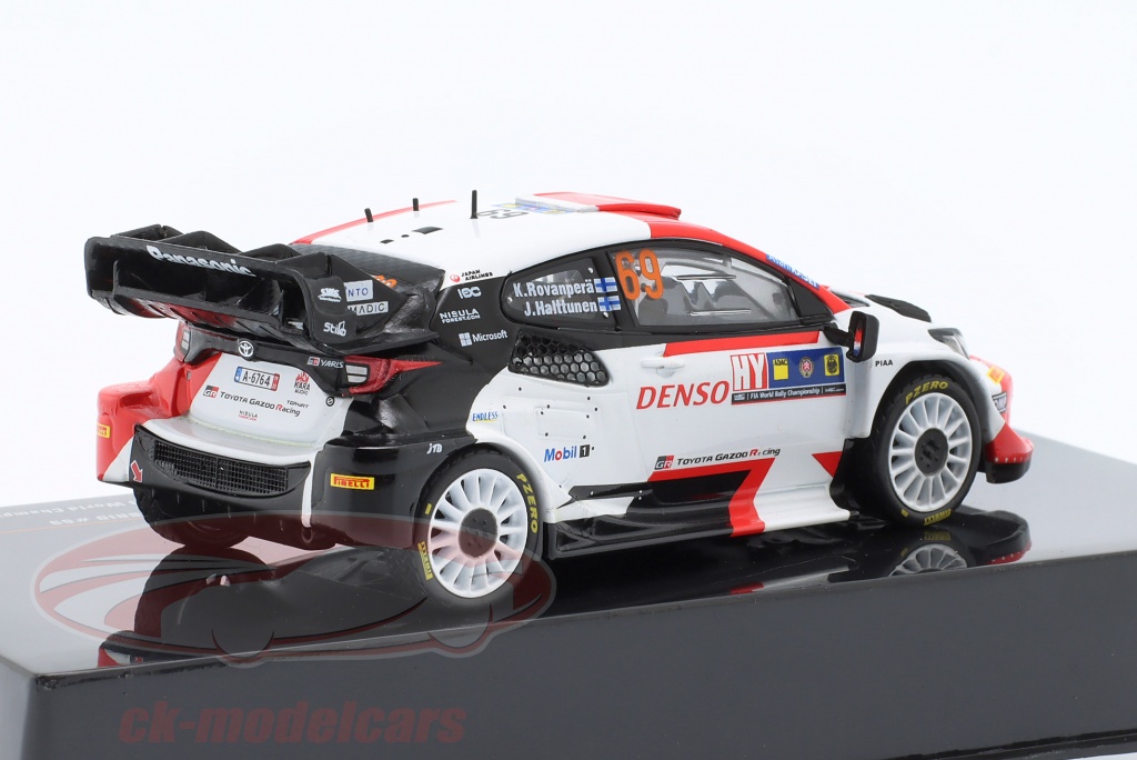 Miniature 1/43 Toyota GR Yaris Rally #69 K.Rovanpera – Europe Rally 2023, IXO