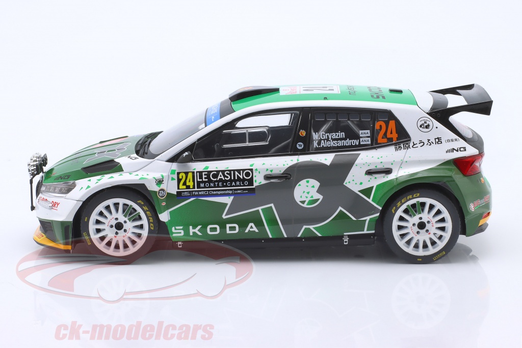 Décalcomanies 1/24 Skoda Fabia Rallye Le Touquet 2024 – Éric Mauffrey – Blanc