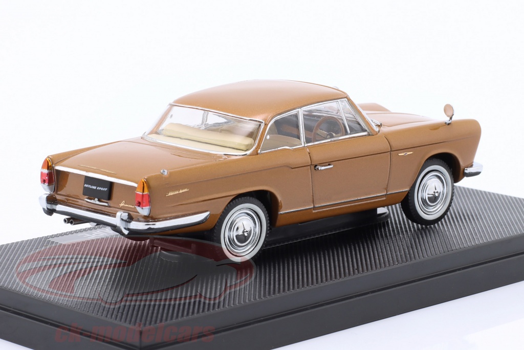 Modèle Réduit 1:43 Nissan Prince Skyline Sport Coupé 1962 Couleur Or - Marque Ebbro - Réf. 43706