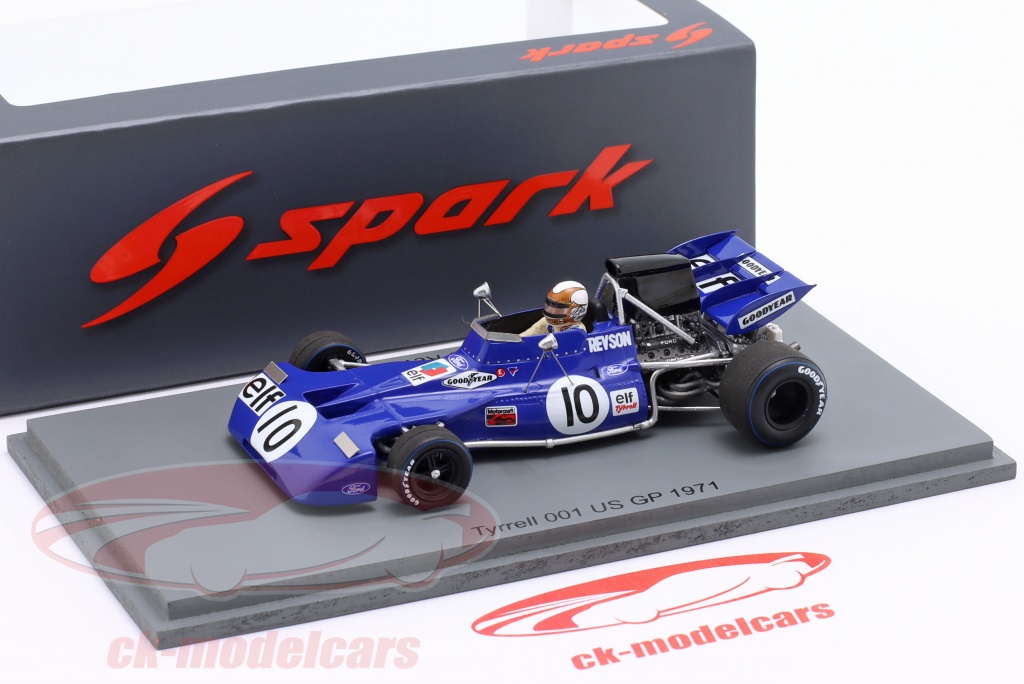 Modèle Réduit 1:43 Spark Tyrrell 001 #10 F1 Grand Prix USA 1971 Peter Revson - Neuf
