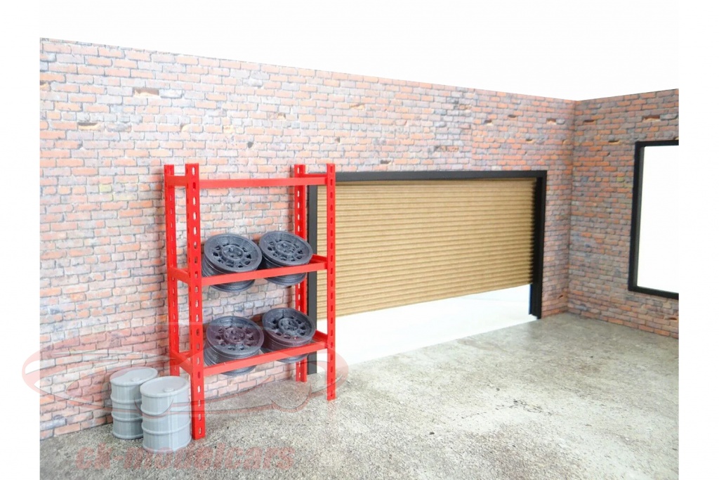 Reifenständer 1:18 Mit Montierer - Detailliertes Modellbau-Set Für Autowerkstatt-Dioramen