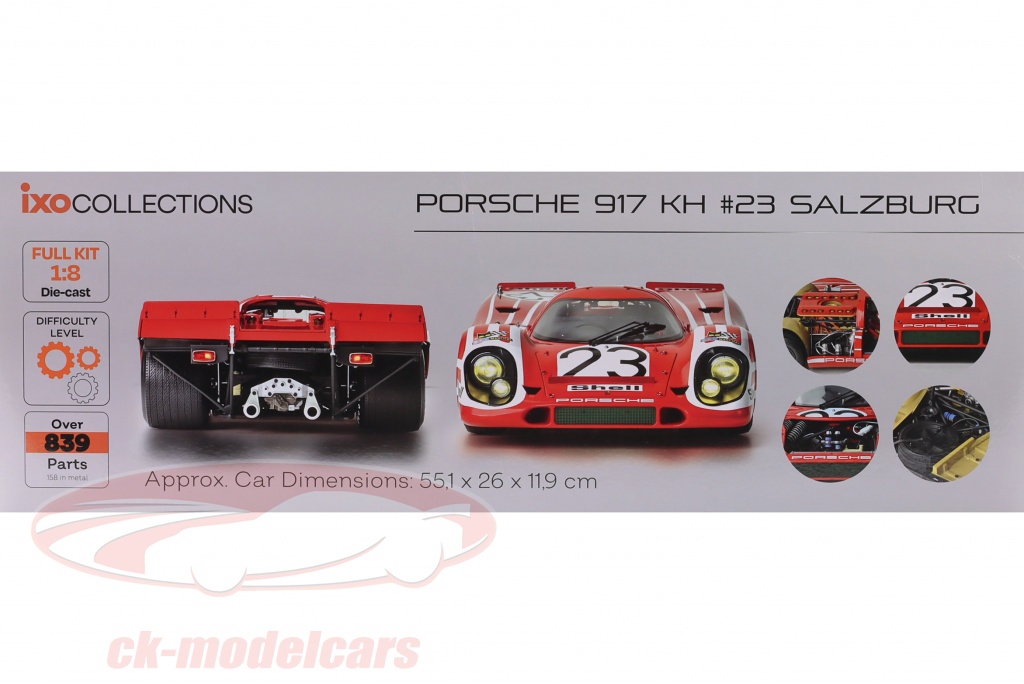Modèle Réduit IXO 1:8 Porsche 917 KH #23 Salzbourg - Kit En Métal Et Plastique (neuf)